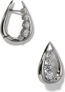 Nadri Phenom Cubic Zirconia Huggie Hoop Earrings