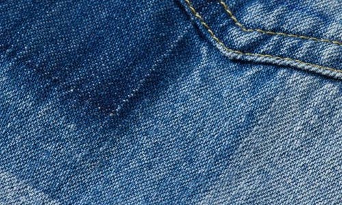 Scotch & Soda Boy's Washed Denim Patchwork Shirt In Blue