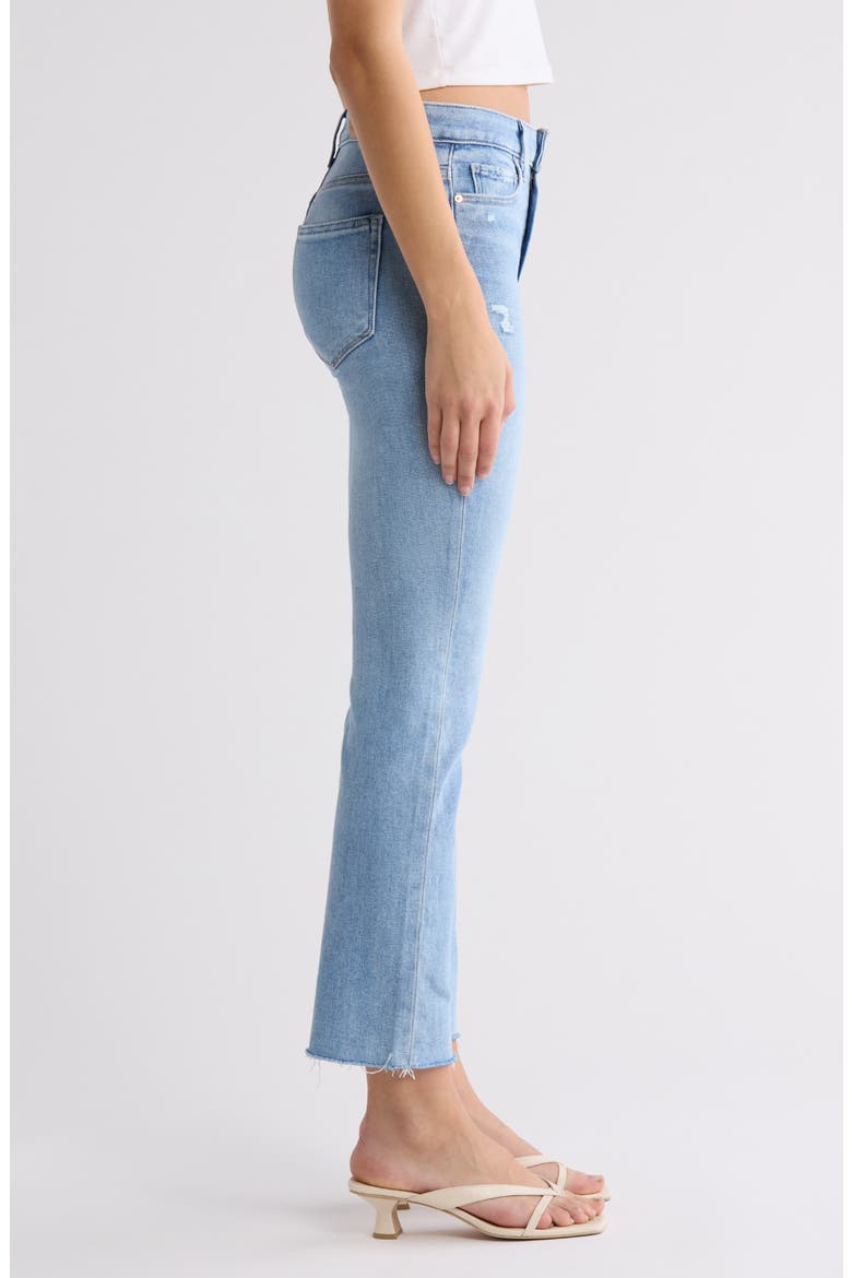 Cindy High Waist Raw Hem Ankle Straight Leg Jeans, Alternate, color, INTUNEDIST
