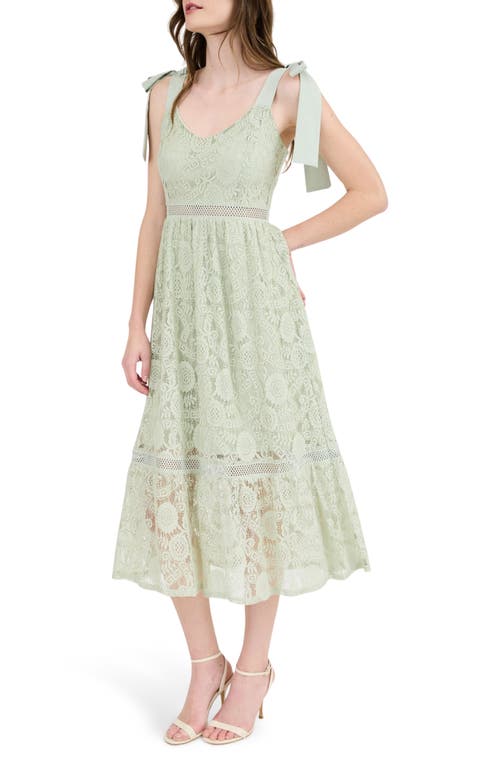 BLU PEPPER BLU PEPPER TIE SHOULDER LACE MIDI DRESS 