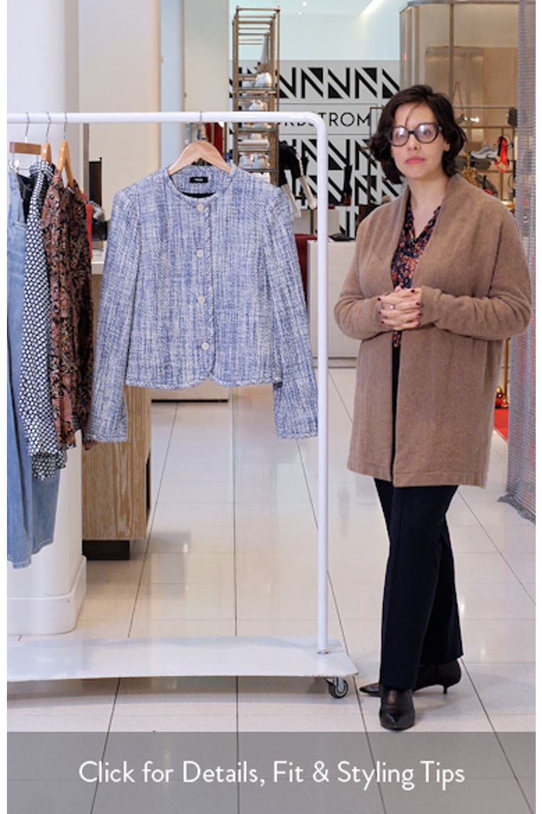 Cotton Tweed Collarless Jacket video