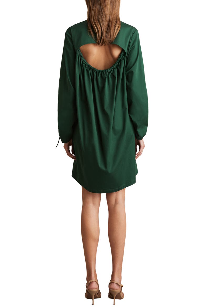 Grazia Long Sleeve Stretch Cotton Shirtdress, Alternate, color, GREEN