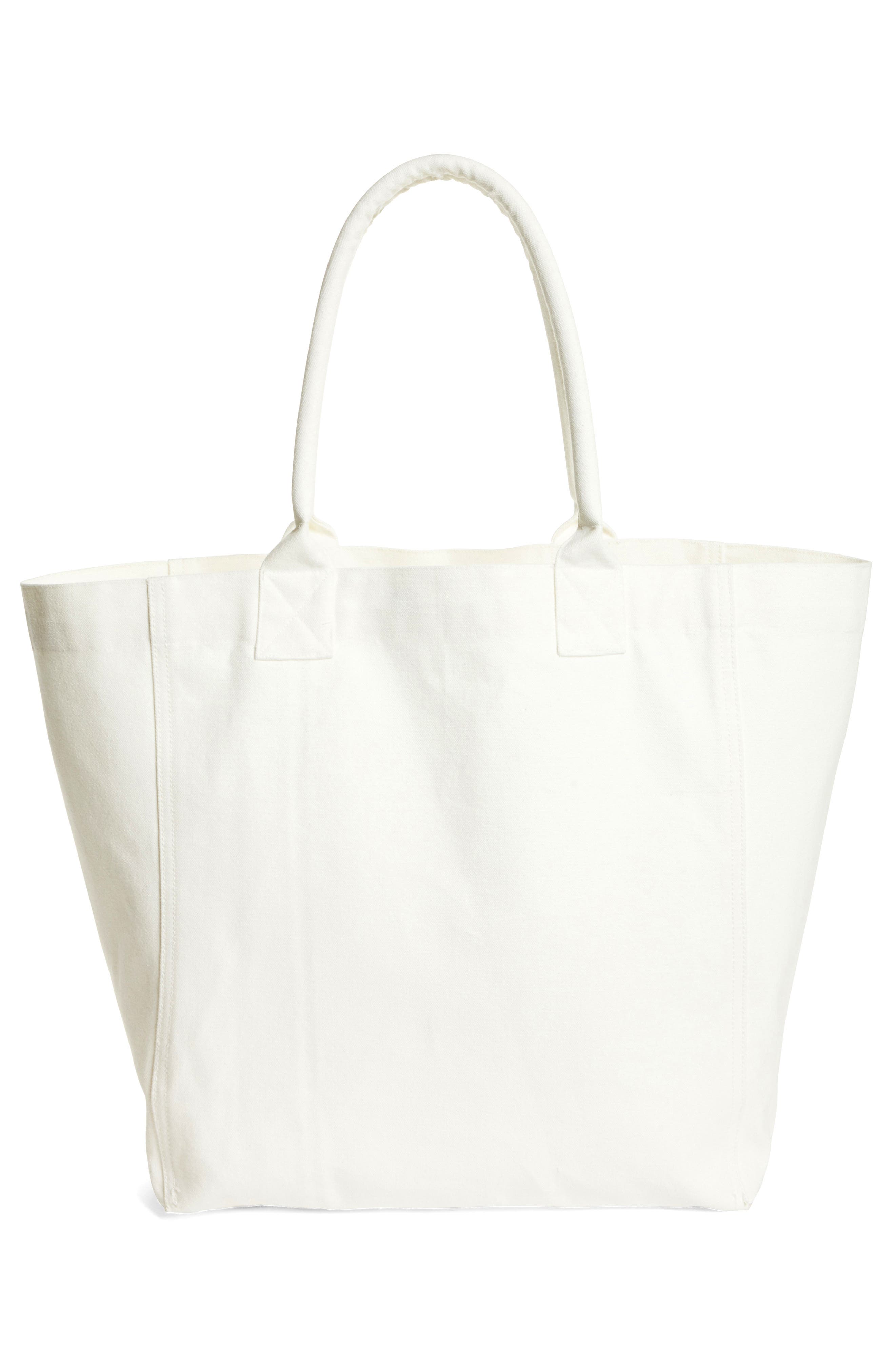 Isabel Marant Yenky Glitter Logo Canvas Tote, Alternate, color, 