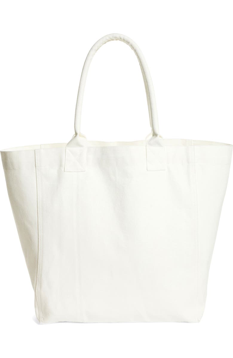 Isabel Marant Yenky Glitter Logo Canvas Tote, Alternate, color,