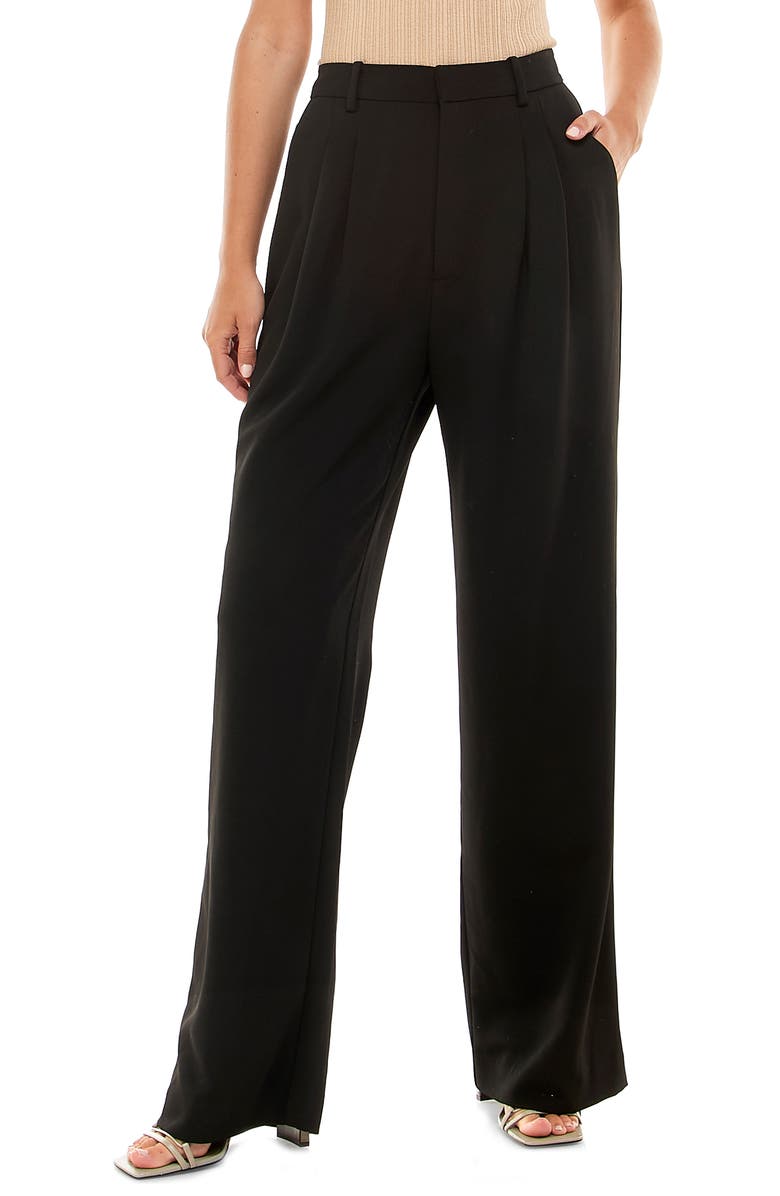 WAYF Pleated Wide Leg Pants, Main, color,