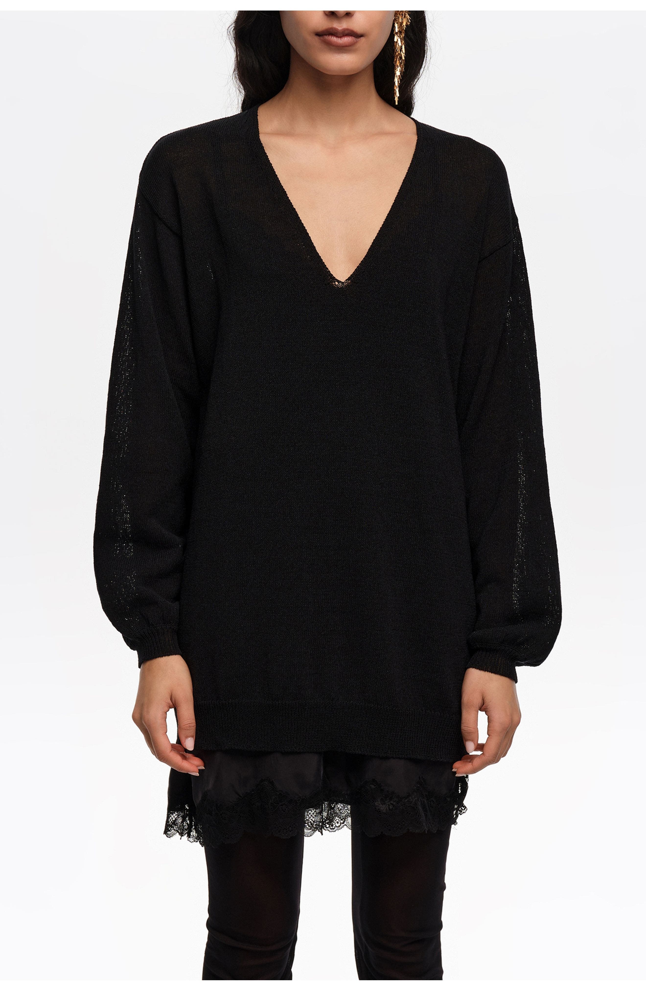 Cotton V-Neck Sweater