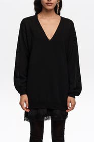Bimba y Lola Cotton V-Neck Sweater
