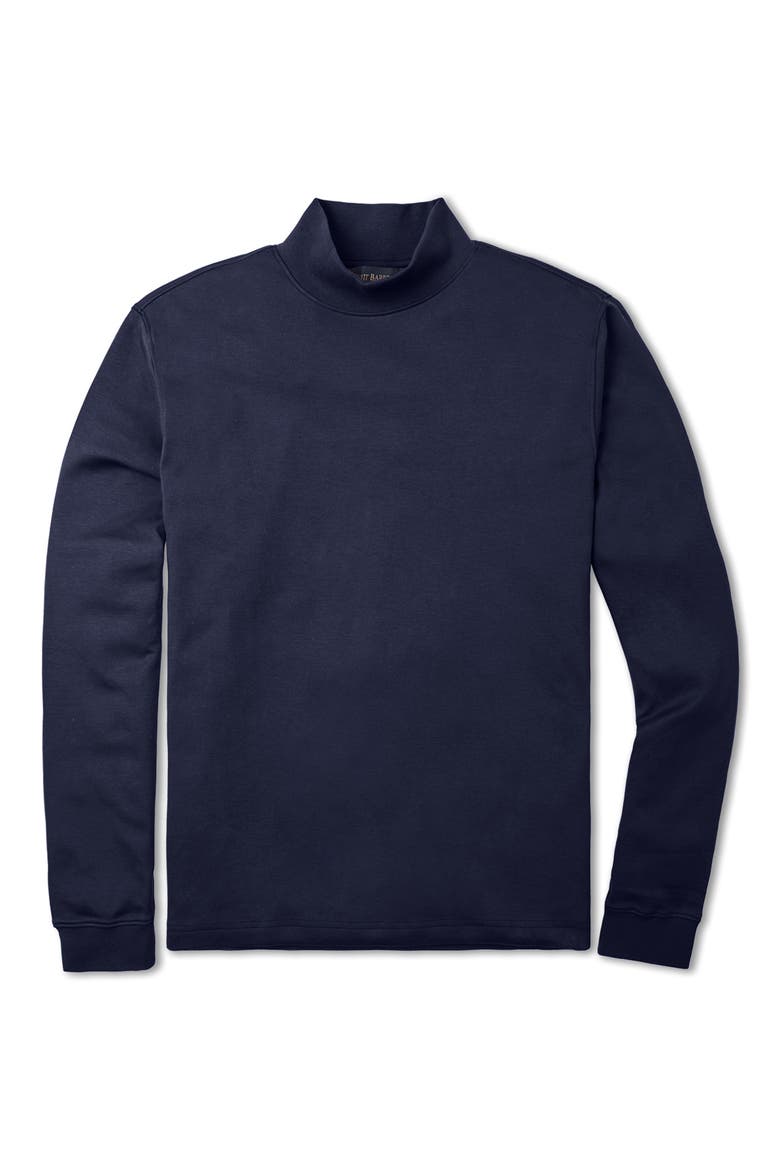 Pima Cotton Interlock Mock Neck Pullover, Main, color, MIDNIGHT