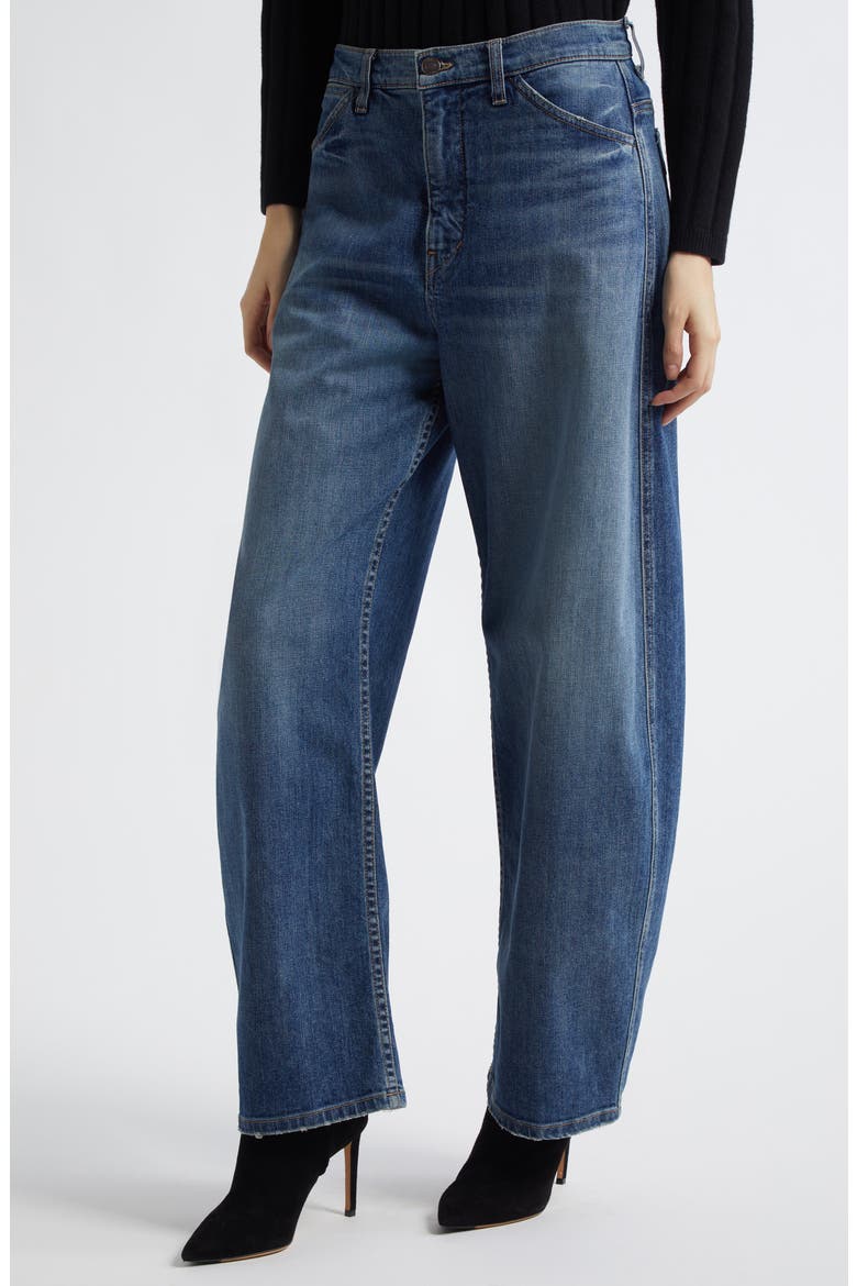 Tribeca Barrel Leg Jeans, Alternate, color, CLASSIC WASH