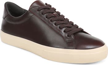 Vince Fulton Men\'s Low Top Sneaker Shoes Size EU 44 US 10 Leather Brown Amazon.com | Vince Men main image 2