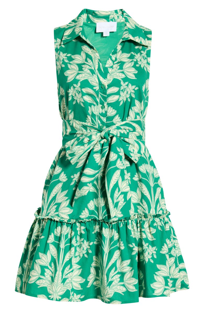 SUGARLIPS Rency Floral Zady Belted Cotton Shirtdress, Main, color,