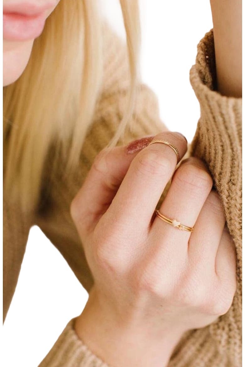 Heart Stacking Ring, Alternate, color, Gold Filled