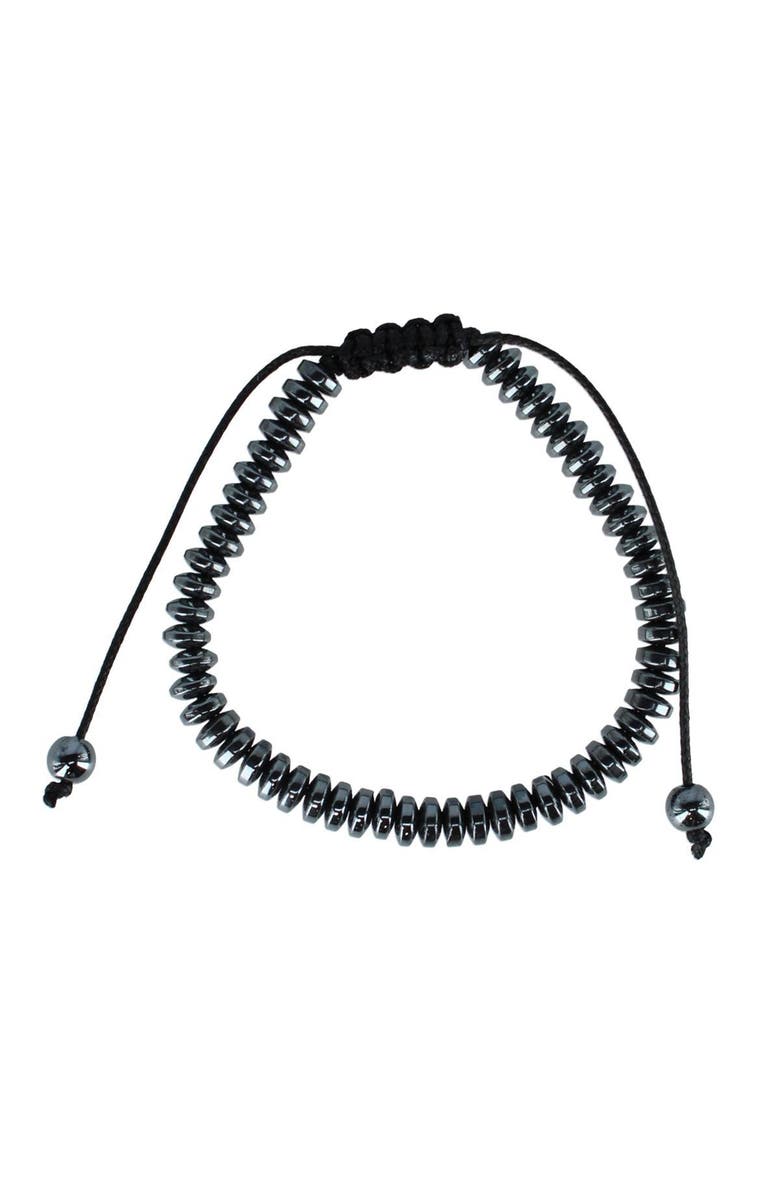 Trafalgar Axel Metallic Bead Adjustable Bracelet, Alternate, color, Silver