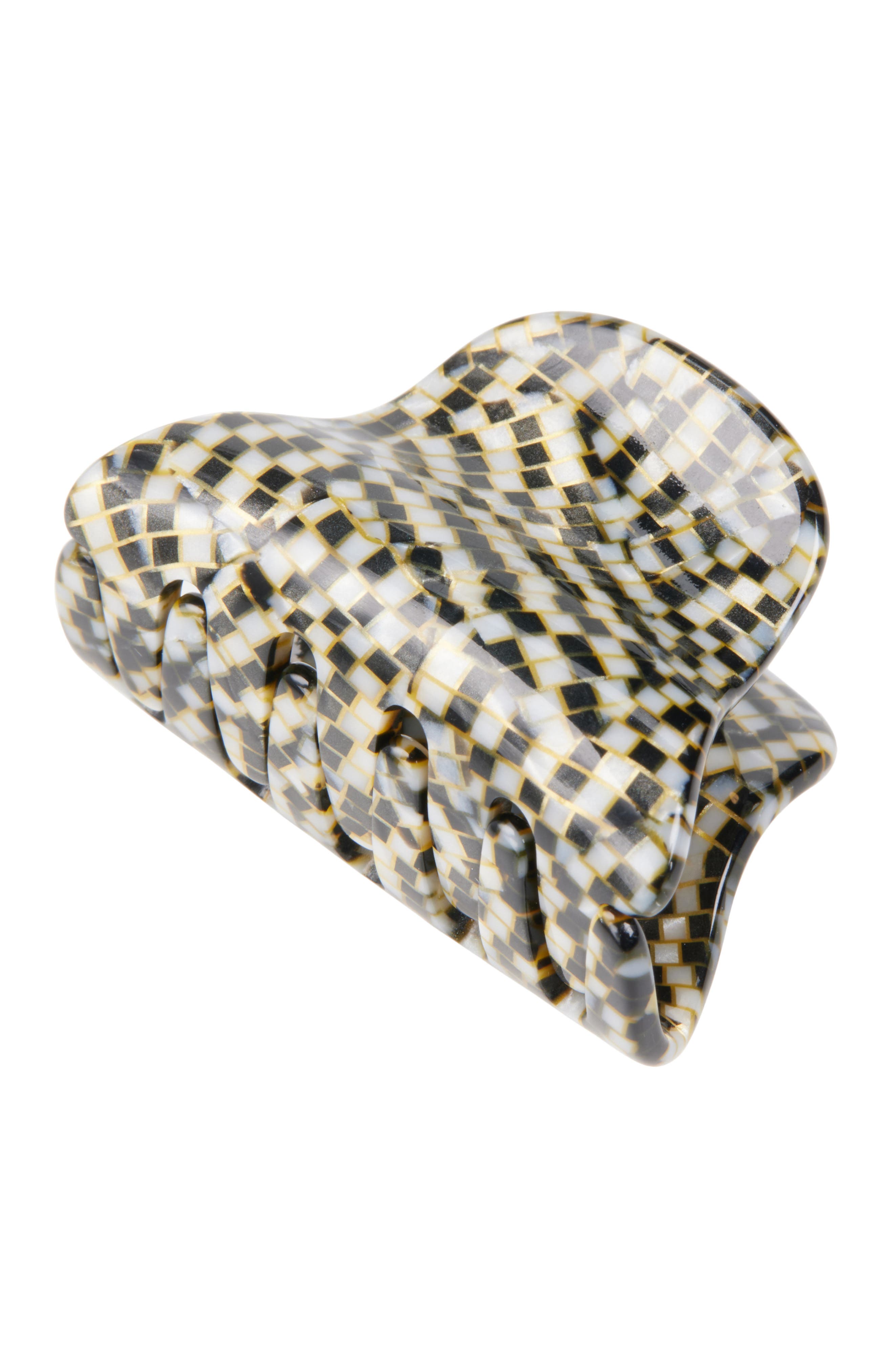 france luxe Mini Medusa Claw Clip in Opera Silver 