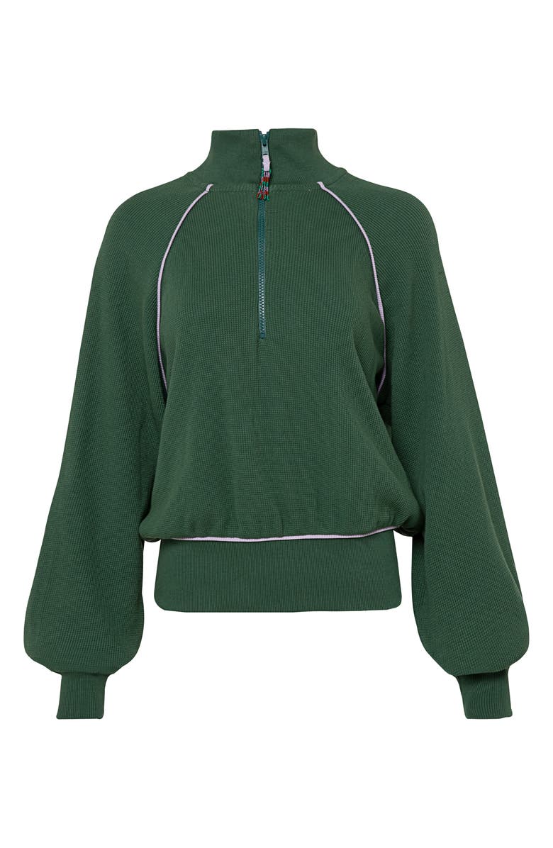 Maaji Shamrock Quarter-Zip Cover-Up Pullover, Alternate, color, 