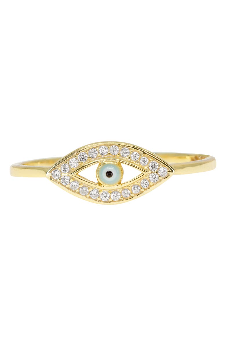 RAGEN Jewels Evil Eye Pavé Ring, Main, color, Gold