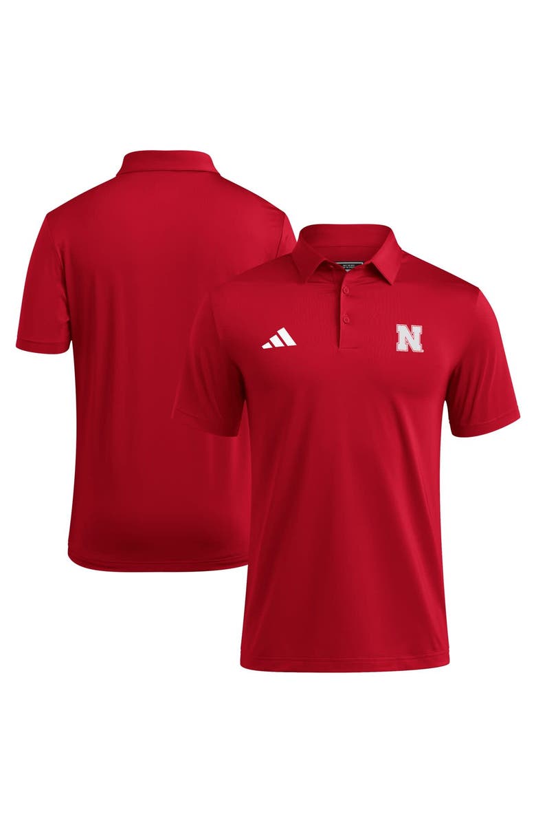 adidas Men's adidas Scarlet Nebraska Huskers Ultimate 365 Polo, Main, color,