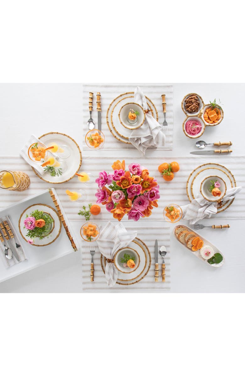 Solino Home Linen Placemats - Capri Ticking Stripe, 14" x 19", Alternate, color, 