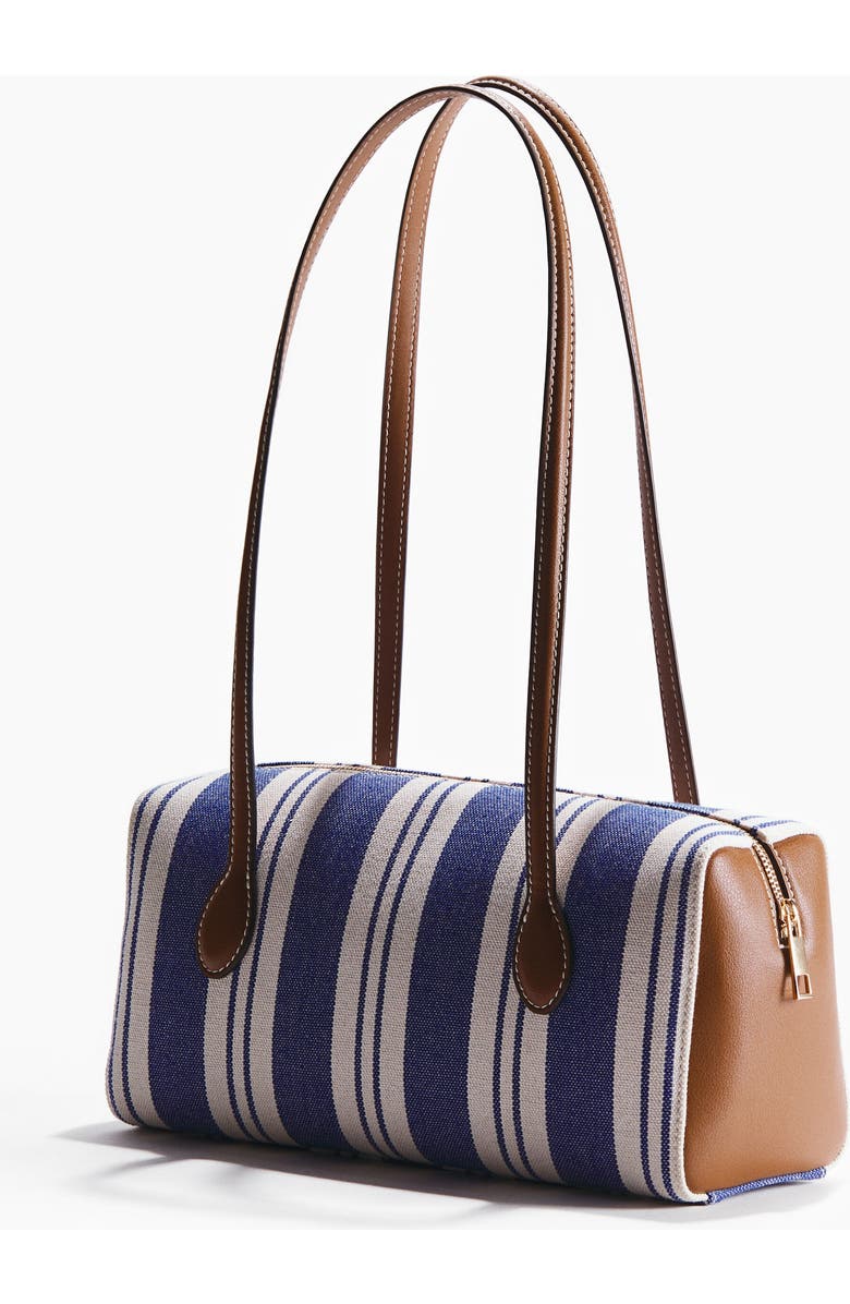 H&M Rectangular Canvas Shoulder Bag, Alternate, color, Blue/Striped