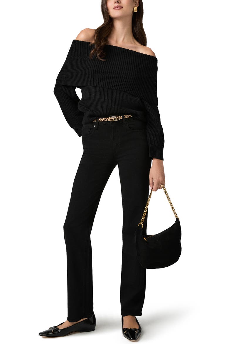 Mason High Waist Straight Leg Jeans, Alternate, color, BLACK SHADOW