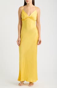DELUC Trevi Sleeveless Satin Maxi Dress