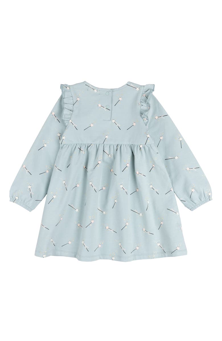 MILES THE LABEL Kids' Magic Wand Print Ruffle Long Sleeve Dress, Alternate, color, 
