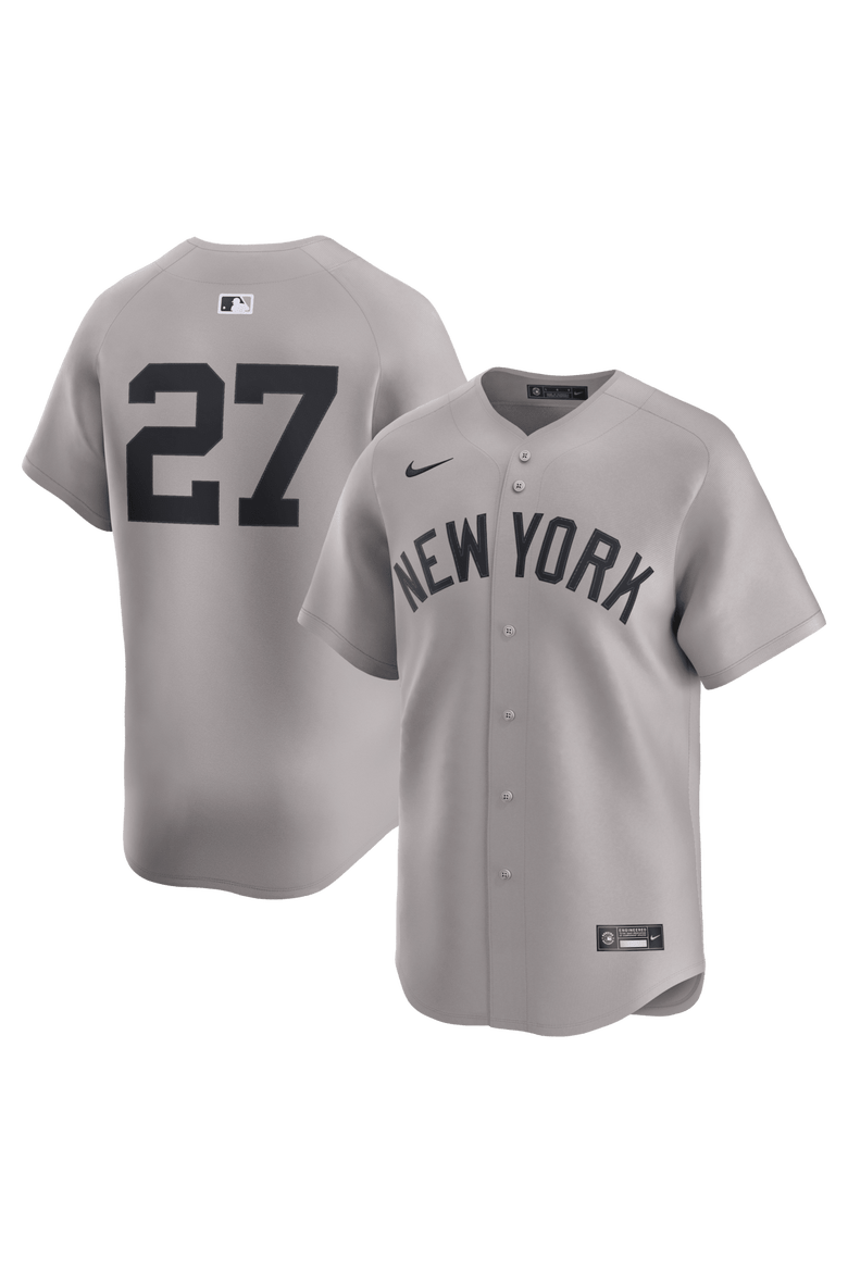 Men's Nike Giancarlo Stanton Gray New York Yankees Road Limited Player Jersey, Alternate, color, Gray