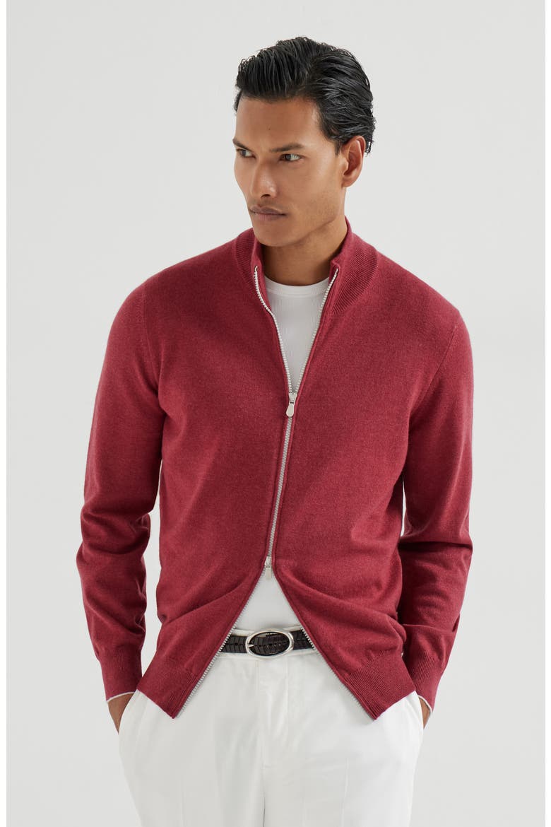 Cashmere cardigan, Main, color, Cherry