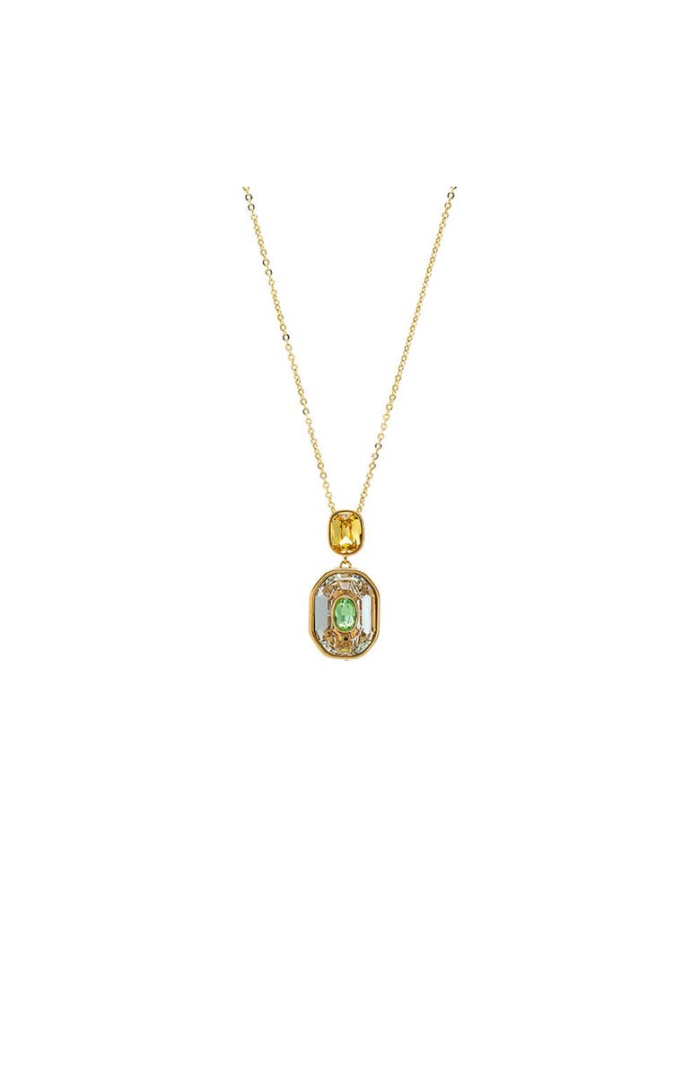 BY ADINA EDEN Multi-Color Octagon Crystal Necklace, Main, color, Gold