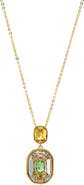 BY ADINA EDEN Multi-Color Octagon Crystal Necklace