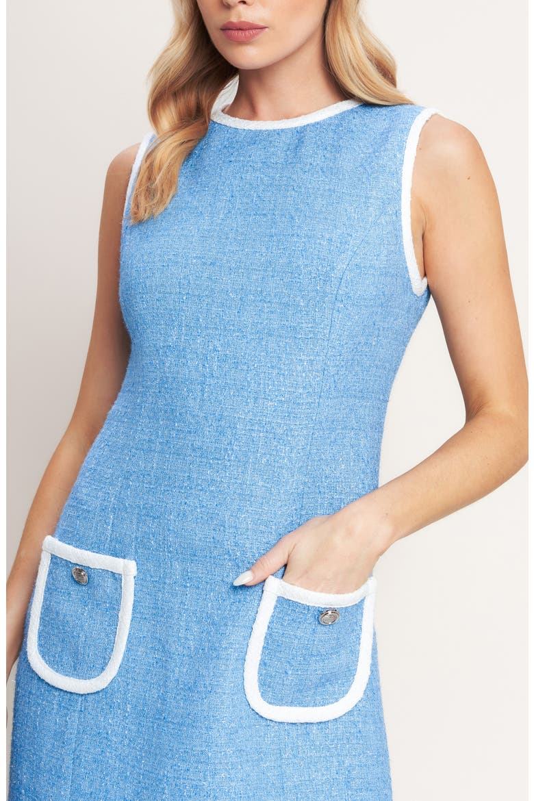Tweed Minidress, Alternate, color, BLUE