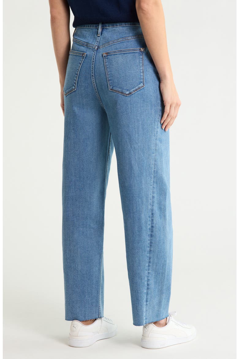 Parker Seamed High Waist Barrel Leg Jeans, Alternate, color, MED WASH