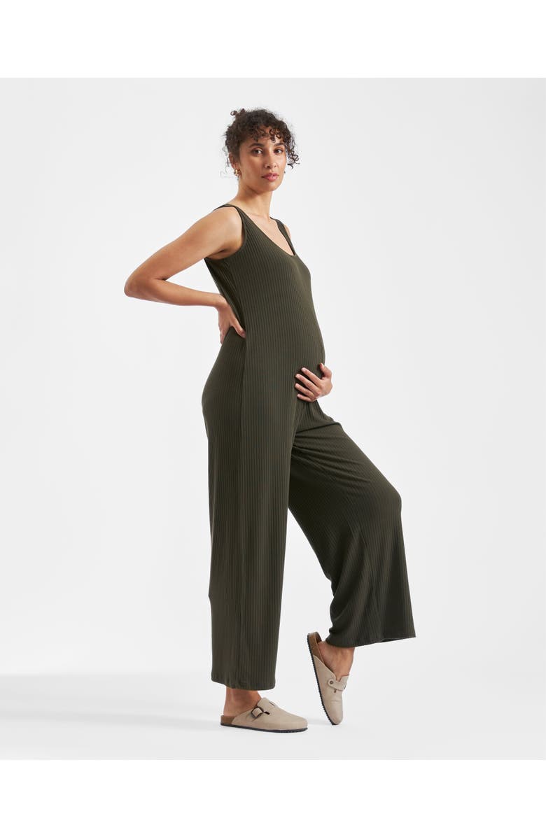 Ripe Maternity Bobby Rib Jumpsuit, Alternate, color, 
