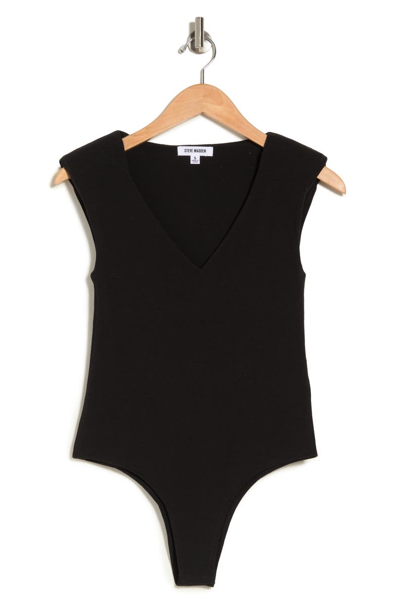 Steve Madden V-Neck Bodysuit, Alternate, color,