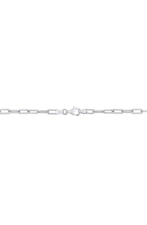 Delmar Paperclip Chain Necklace In Metallic