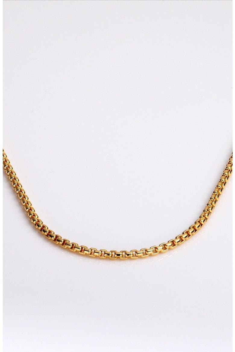 Round Box Chain Necklace, Alternate, color, Yellow Gold Vermeil