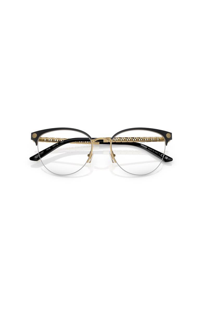 Versace 53mm Cat Eye optical glasses, Alternate, color, Gold/ Black