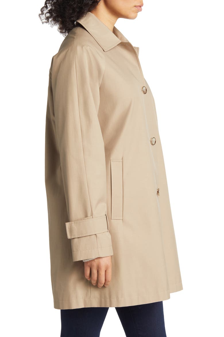 Water Repellent Cotton Blend Trench Coat, Alternate, color, SAND