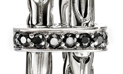John Hardy Spear Hoop Earrings, Sterling Silver, Sapphires In Brown