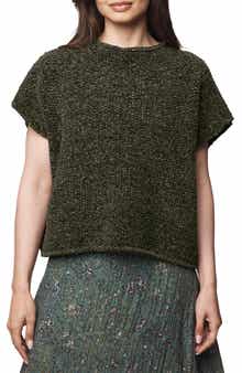 Splendid Andrea Funnel Neck Short Sleeve Sweater