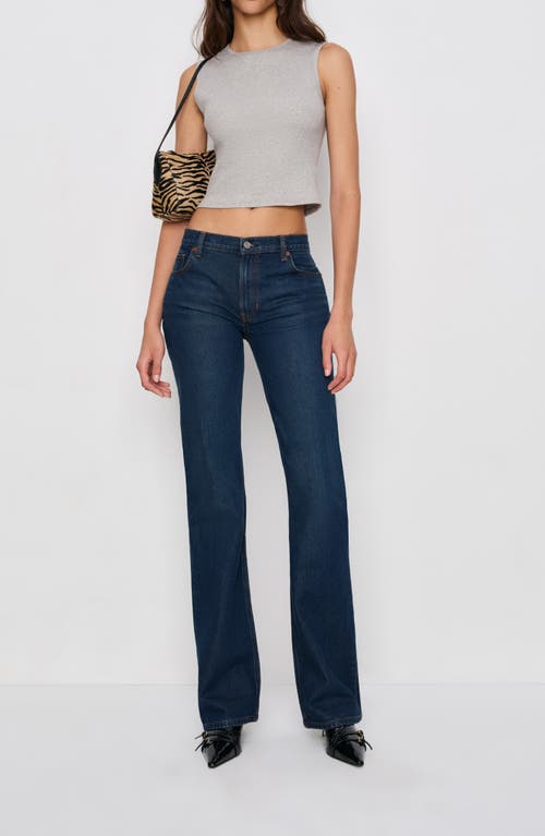 Reformation Jax Stretch High Rise Straight Jeans Seneca In Blue