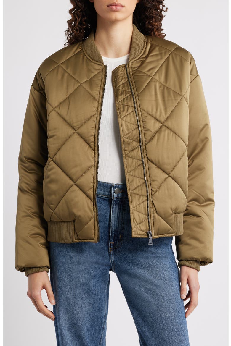 The Favorite Quilted Bomber Jacket, Main, color, ARMY