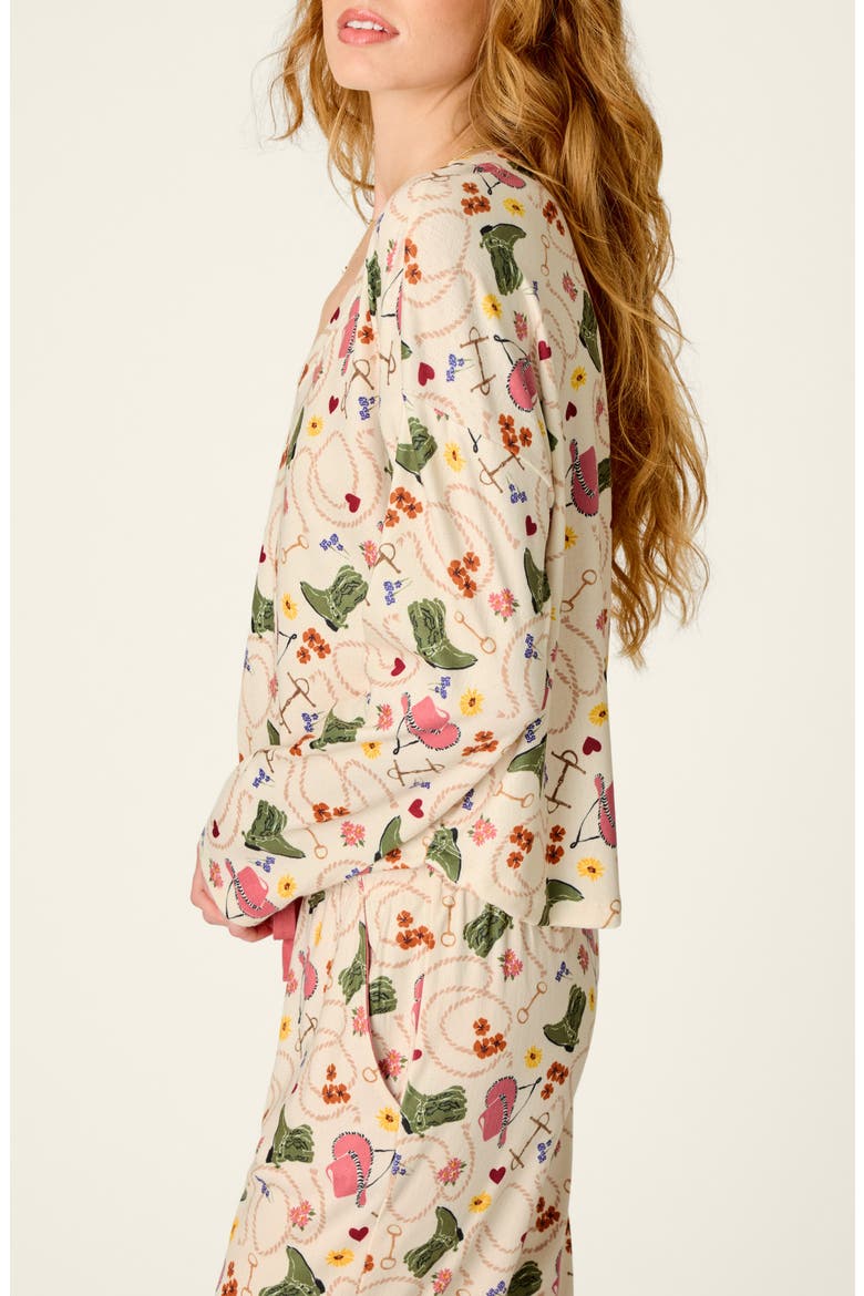 Saddle Up Sleep Top, Alternate, color, BEIGE