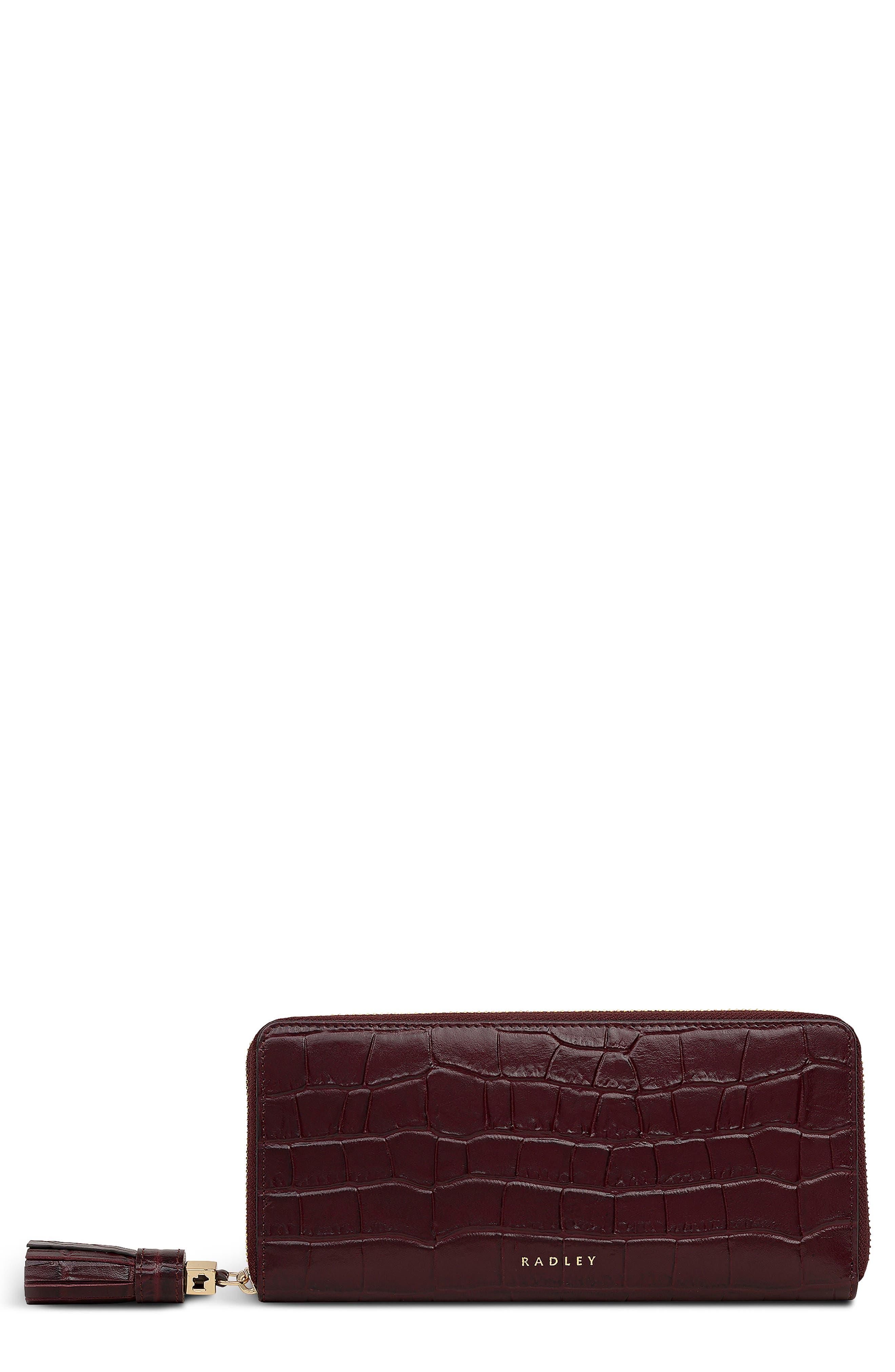 Radley Noble Alley Croc Embossed Zip Wallet