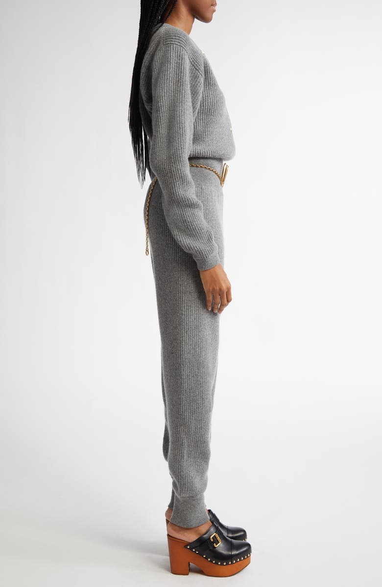 Chloé Wool & Cashmere Rib Jumpsuit, Alternate, color, 