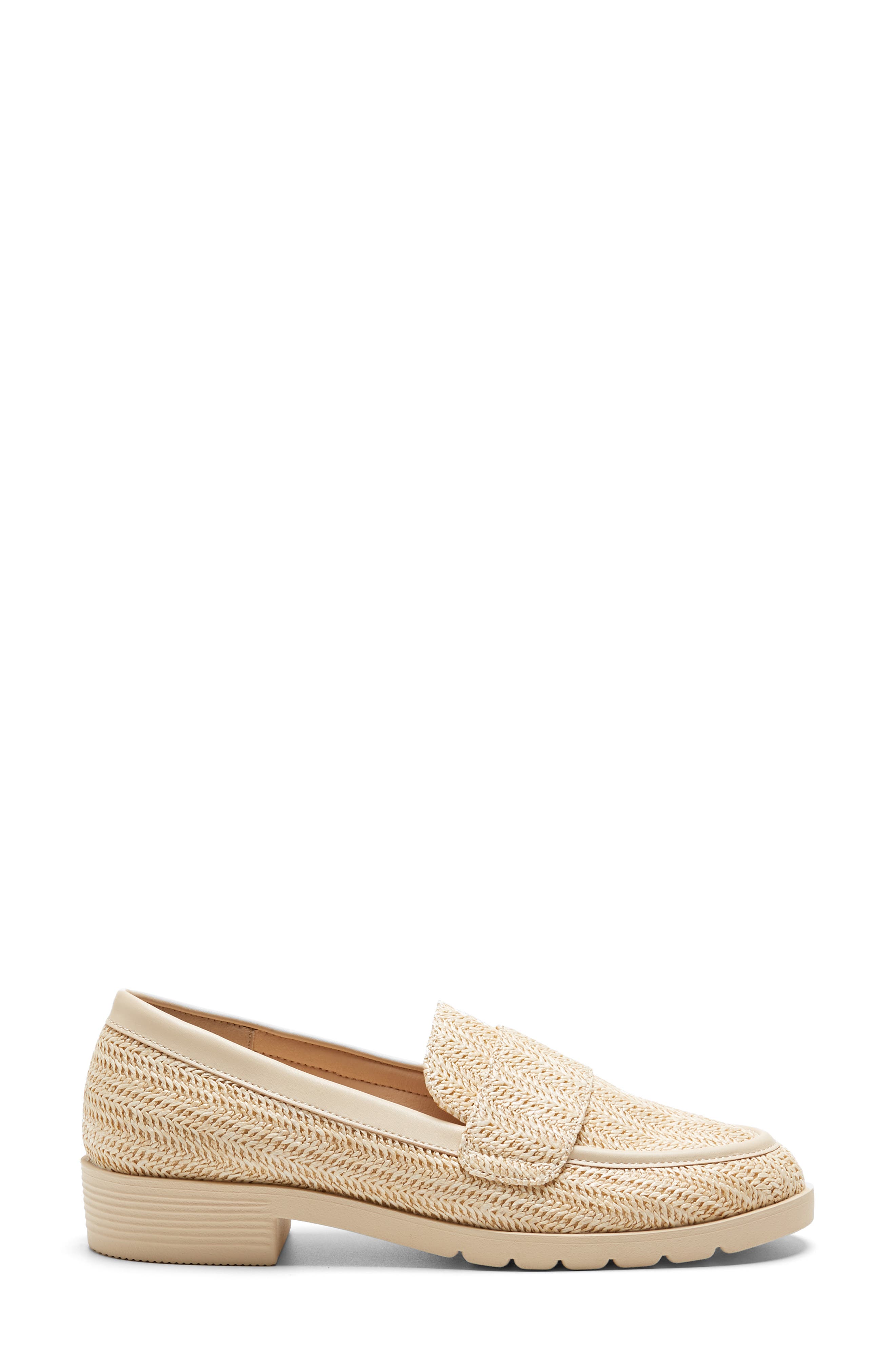 Kenneth Cole Reaction Fern Raffia Penny Loafer, Alternate, color, Natural Raffia