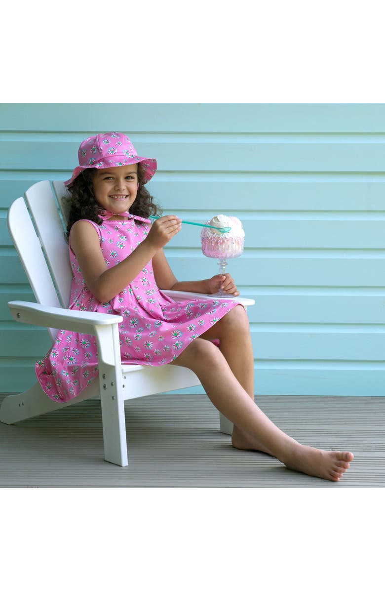 Rachel Riley Daisy Floral Sunhat, Alternate, color, Pink