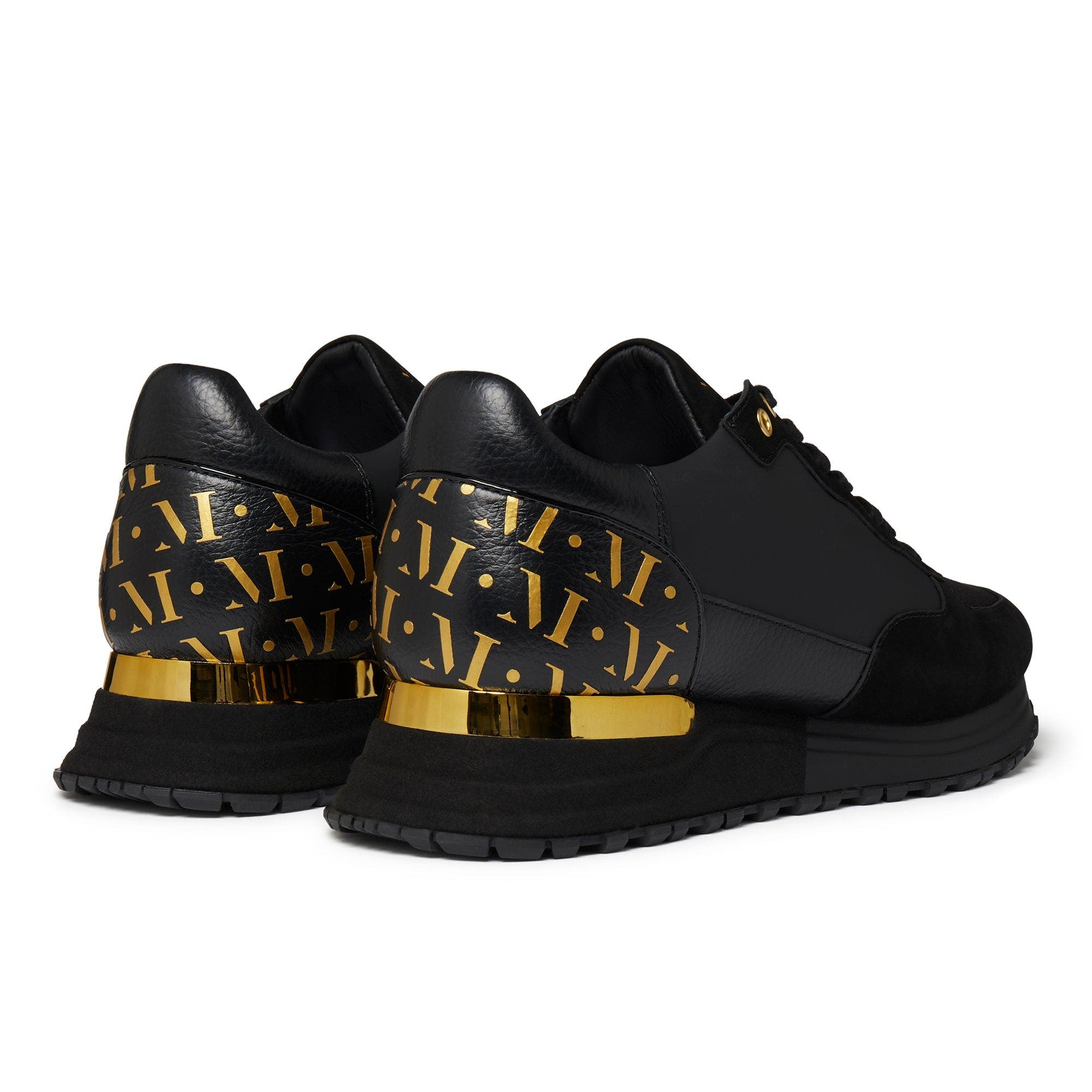MALLET Popham Luxe Gloss Sneakers, Alternate, color, Black / Gold