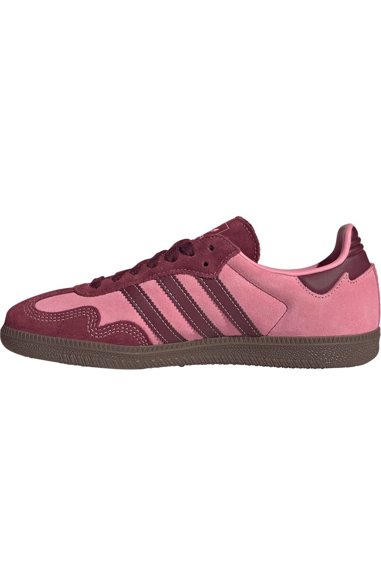 adidas Samba OG Sneaker, Alternate, color, Pink Spark/ Shadow Red/ Gum5