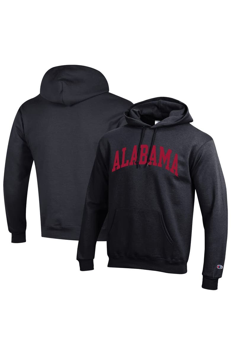 Champion Men's Champion  Black Alabama Crimson Tide Basic Arch Fleece Pullover Hoodie, Alternate, color, Black